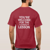 皮肉なTシャツ 面白い引用Tシャツ 僕は議論しているのではない Tシャツ (裏面)