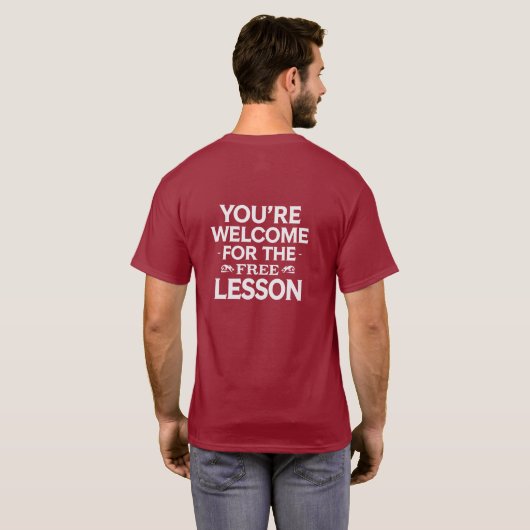 皮肉なTシャツ 面白い引用Tシャツ 僕は議論しているのではない Tシャツ (裏面フル)