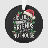 皮肉にマッチする最高の友達の束のクリスマス オーナメント (正面)
