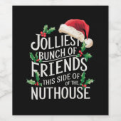 皮肉にマッチする最高の友達の束のクリスマス ワインラベル (シングルラベル)