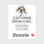 皮肉のない一日…私はアイディアおもしろい引用文 シール (シート)