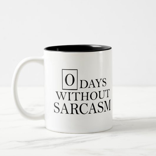 皮肉のマグのないゼロ日 ツートーンマグカップ (左)