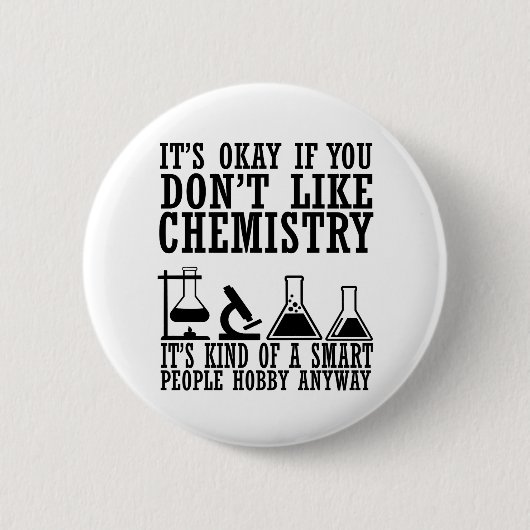 皮肉の化学 缶バッジ (正面)