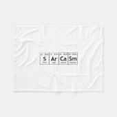 皮肉の周期表の要素の単語化学 フリースブランケット (正面(横))