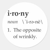 皮肉の定義しわの反対 ラウンドシール (正面)