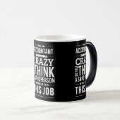 皮肉の引用文私は会計士です当然私が熱狂するの モーフィングマグカップ (正面右)