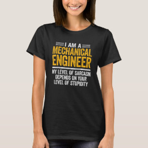 皮肉の機械的エンジニアレベルエンジニアリング1 Tシャツ