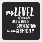 皮肉の程度あなたの愚かおもしろいさ スクエアシール (正面)