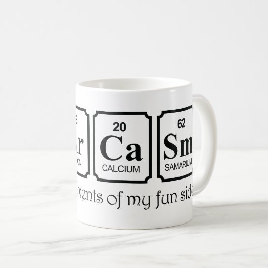 皮肉の要素 コーヒーマグカップ (正面右)