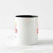 皮肉の読み込みPlease Wait おもしろい Graphic Art Desi ツートーンマグカップ (中央)