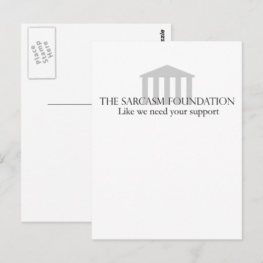 皮肉の財団 ポストカード (正面/裏面)