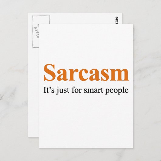 皮肉は人のためだ頭が切れる。 ポストカード (正面/裏面)