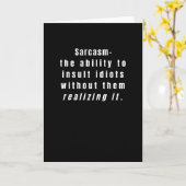 皮肉は人をスタイルで嘲笑する方法だ カード (黄色い花)