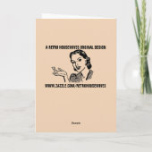 皮肉は毎日のヴィンテージの主婦のカードをおもしろい提供した カード (裏面)