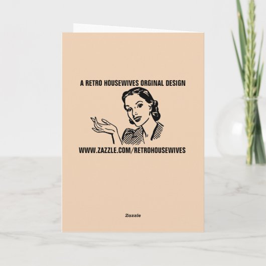 皮肉は毎日のヴィンテージの主婦のカードをおもしろい提供した カード (裏面)