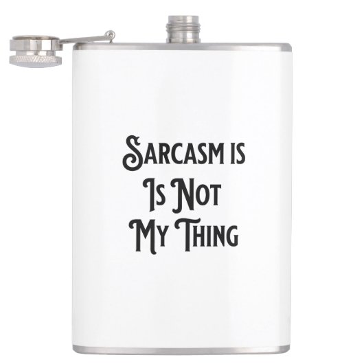 皮肉は私の仕事のユーモアのコーヒーマグではない フラスク (オープン)