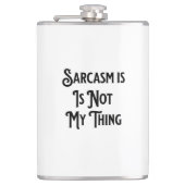 皮肉は私の仕事のユーモアのコーヒーマグではない フラスク (正面)