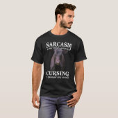 皮肉は私の最初の言葉のカーシング牛 Tシャツ (正面フル)