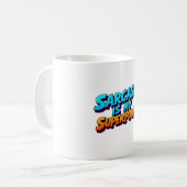 皮肉は私の超能力 - コミックスタイル コーヒーマグカップ (正面左)