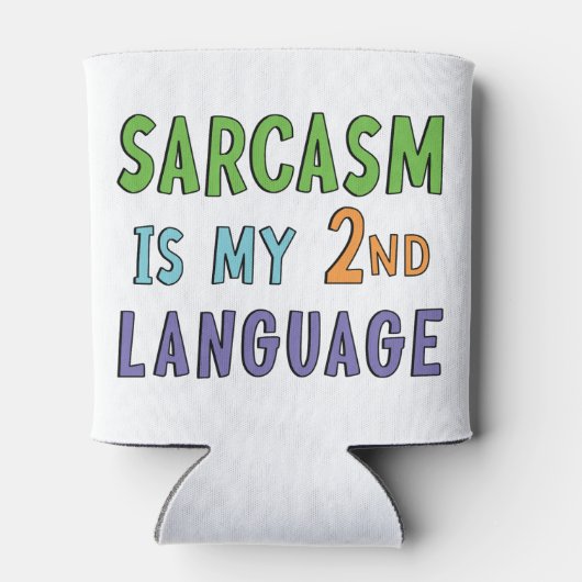 皮肉は私の2番目の言語である 缶クーラー (裏面)