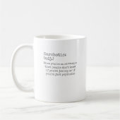 皮肉または精神病的な皮肉を言う時にサルコティック コーヒーマグカップ (左)