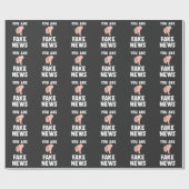皮肉を断る偽のニュース攻撃 ラッピングペーパー (フラット)