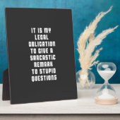 皮肉を言うのは法与え人の義務だ フォトプラーク (側面)