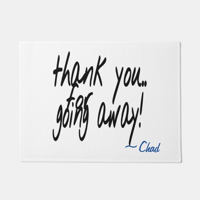 皮肉を言ってくれてあ遠くにりがとパーソナライズされたう  ドアマット (正面)