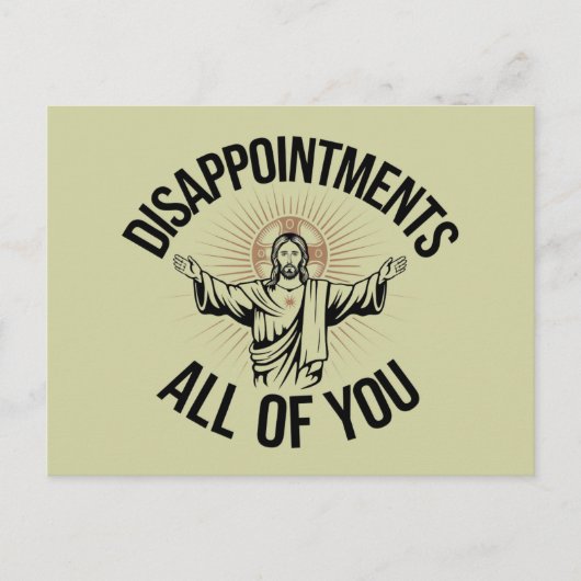 皮肉を言わない全てのクリスチャン ポストカード (正面)