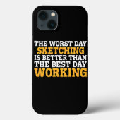 皮肉を込めて描く最悪のおもしろい日 Case-Mate iPhoneケース (裏面)