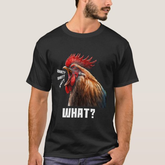 皮肉クールな怒雄鶏のグラフィック・デ Tシャツ (正面)