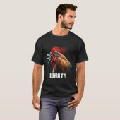 皮肉クールな怒雄鶏のグラフィック・デ Tシャツ (正面フル)
