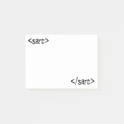 皮肉コードタグ ポストイット (正面)
