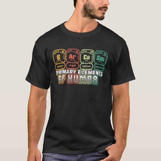 皮肉サイエンスエレメンツ。皮肉おもしろいCh Tシャツ (正面)