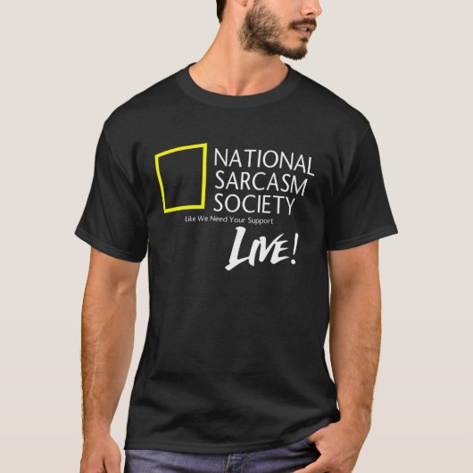 皮肉ジョーク 全国皮肉協会 Tシャツ (正面)