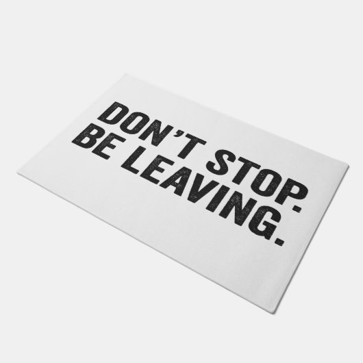 皮肉ストップな離れ引用文おもしろいギフト ドアマット (アングル)