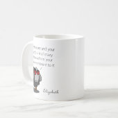 皮肉パーソナライズされたなおもしろい熱狂するユーモアの機知 コーヒーマグカップ (正面左)