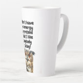 皮肉フクロウおもしろい引用文 カフェラテマグ (右アングル)