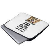 皮肉フクロウおもしろい引用文 ラップトップスリーブ (正面下部)