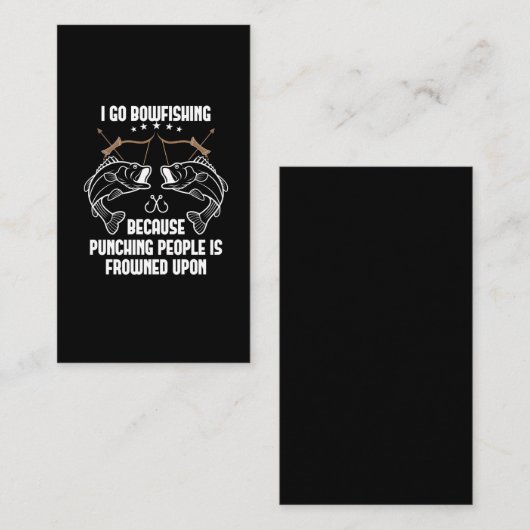 皮肉ボウフィッシング引用文ボウフィッシュ狩り 名刺 (正面/裏面)