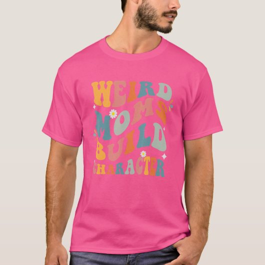 皮肉ママことわざ風変わりMomsビルドキャラクター Tシャツ (正面)