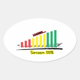 皮肉メーター 楕円形シール