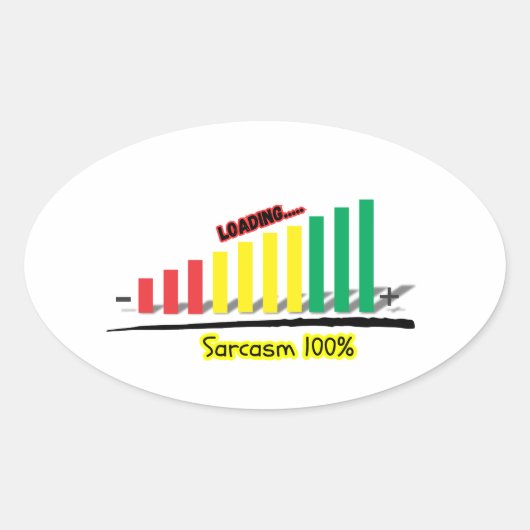 皮肉メーター 楕円形シール (正面)