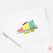 皮肉メーター 楕円形シール (封筒)