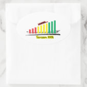 皮肉メーター 楕円形シール (バッグ)