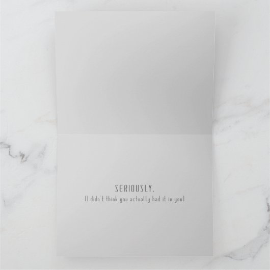 皮肉ユニセックスおめでとうカード カード (内部)