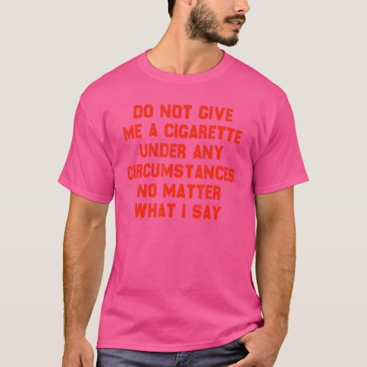 皮肉与えならタバコを吸わない Tシャツ (正面)