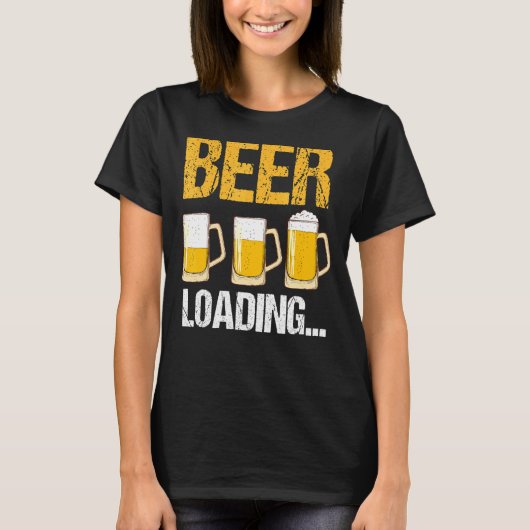 皮肉入りビールフィエスタ飲み男性女性 Tシャツ (正面)