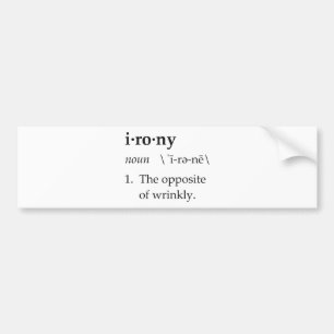 皮肉定義Wrinklyの反対 バンパーステッカー