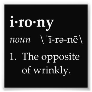 皮肉定義Wrinklyの反対 フォトプリント